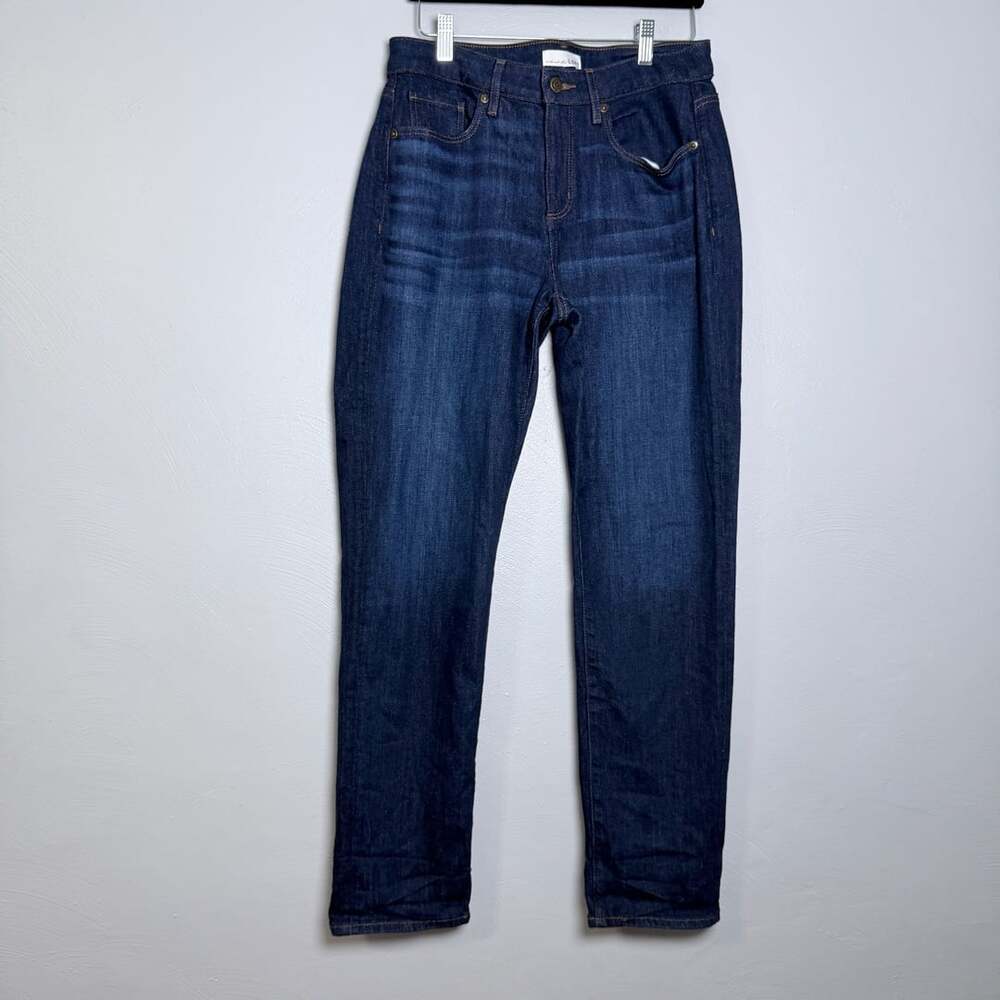 Loft Jeans Straight Leg Dark Wash Size 27 Blue Denim